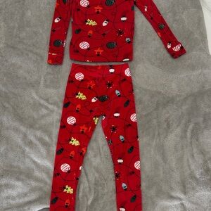Cat & Jack Red Holiday Kids Pajama Set
